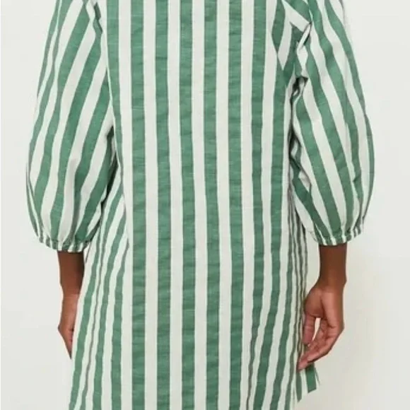 POMANDER PLACE Green Stripe Maryse Mini Caftan, size XL from Tuckernuck. - Picture 6 of 8